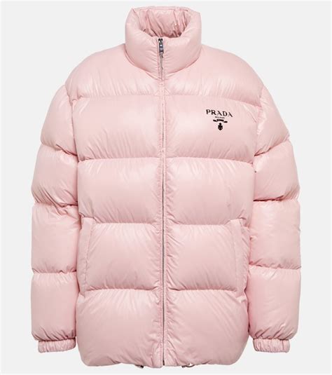 prada pink puffer jacket|prada puffer jackets women's.